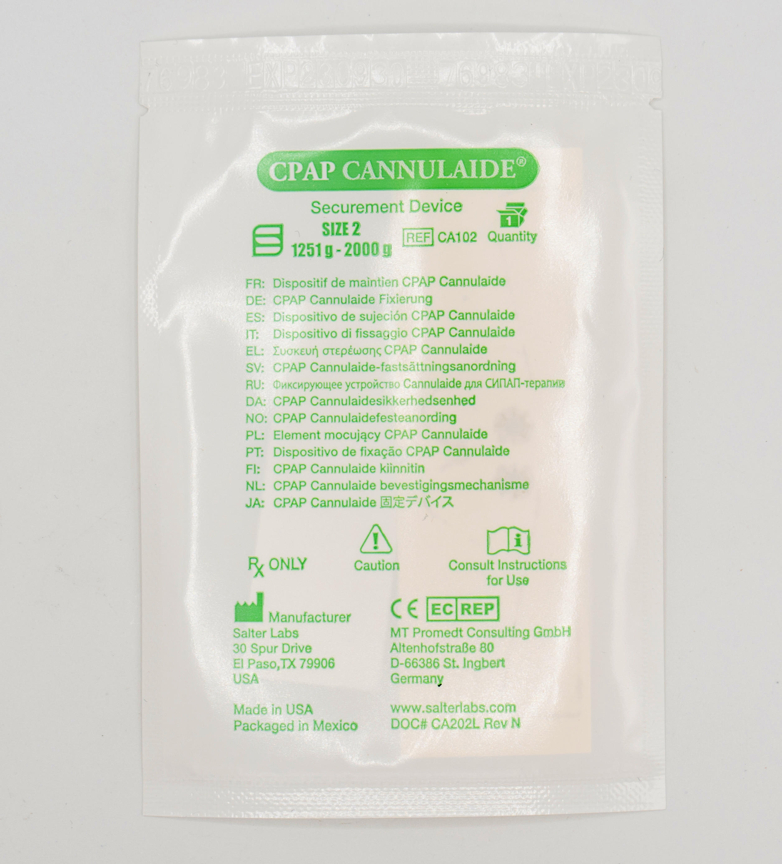 CPAP Cannulaide® Securement Device CA102-0-25 | Size 2, for babies 1251-2000g