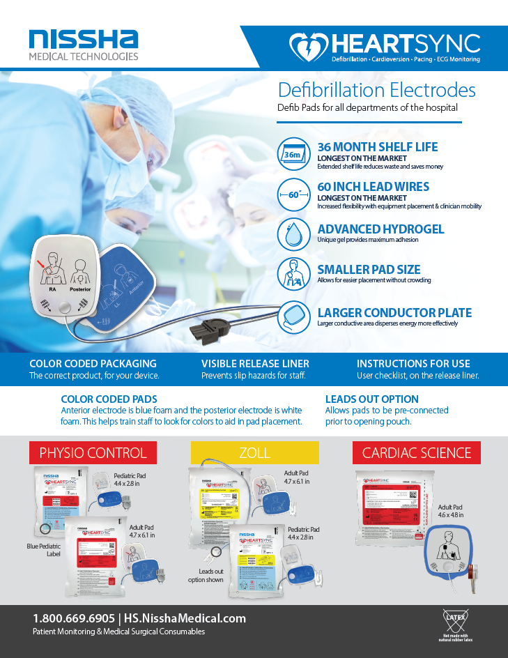 <p>Heartsync Defibrillation Electrodes - Adult and Pediatric</p>