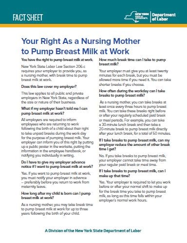<p>NYS Nursing Mothers Fact Sheet</p>