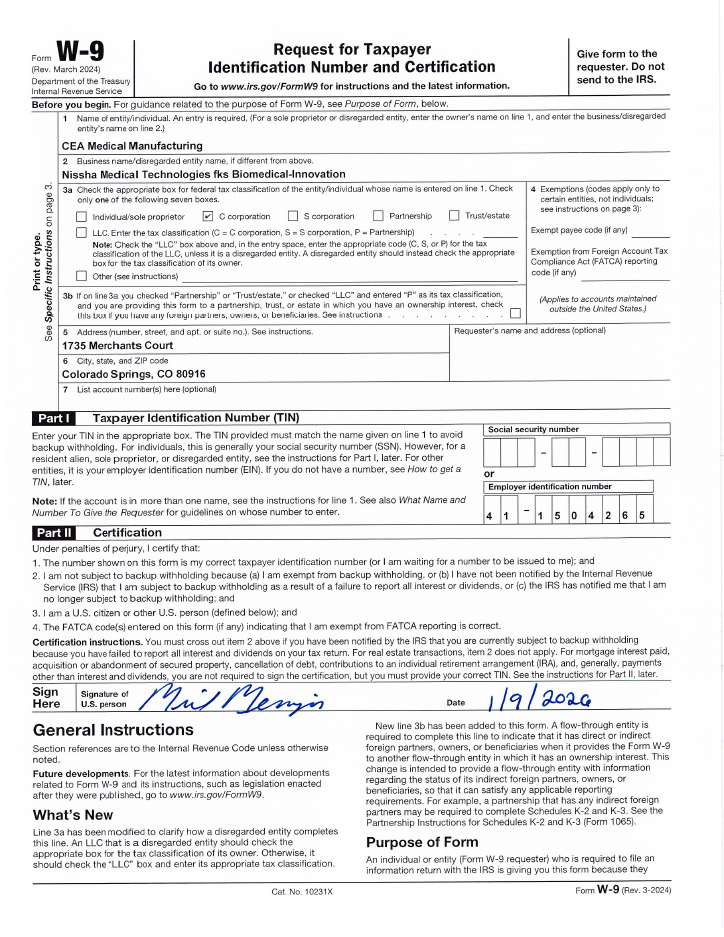 <p>CEA Medical Manufacturing<br />Nissha Medical Technologies FKA Biomedical Innovations</p>
